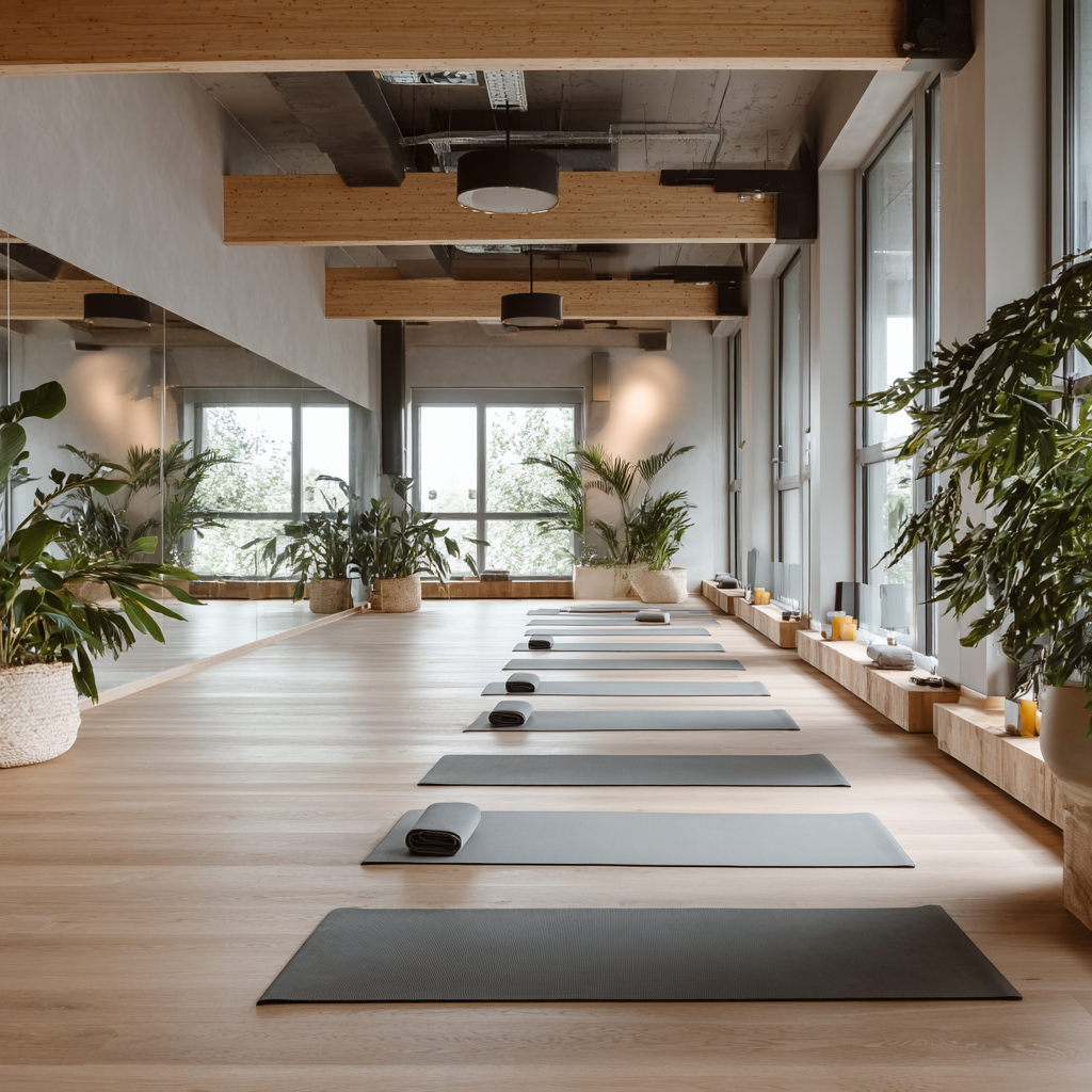 Щасливі студенти після заняття йогою